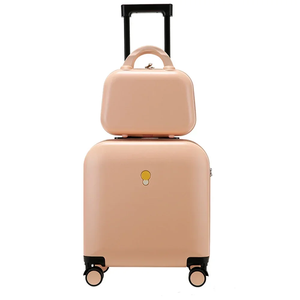 Trolley Case Set Universal Wheel Women Travel Suitcase 18 Inches Luggage With Super Compressive Material ABS+PC