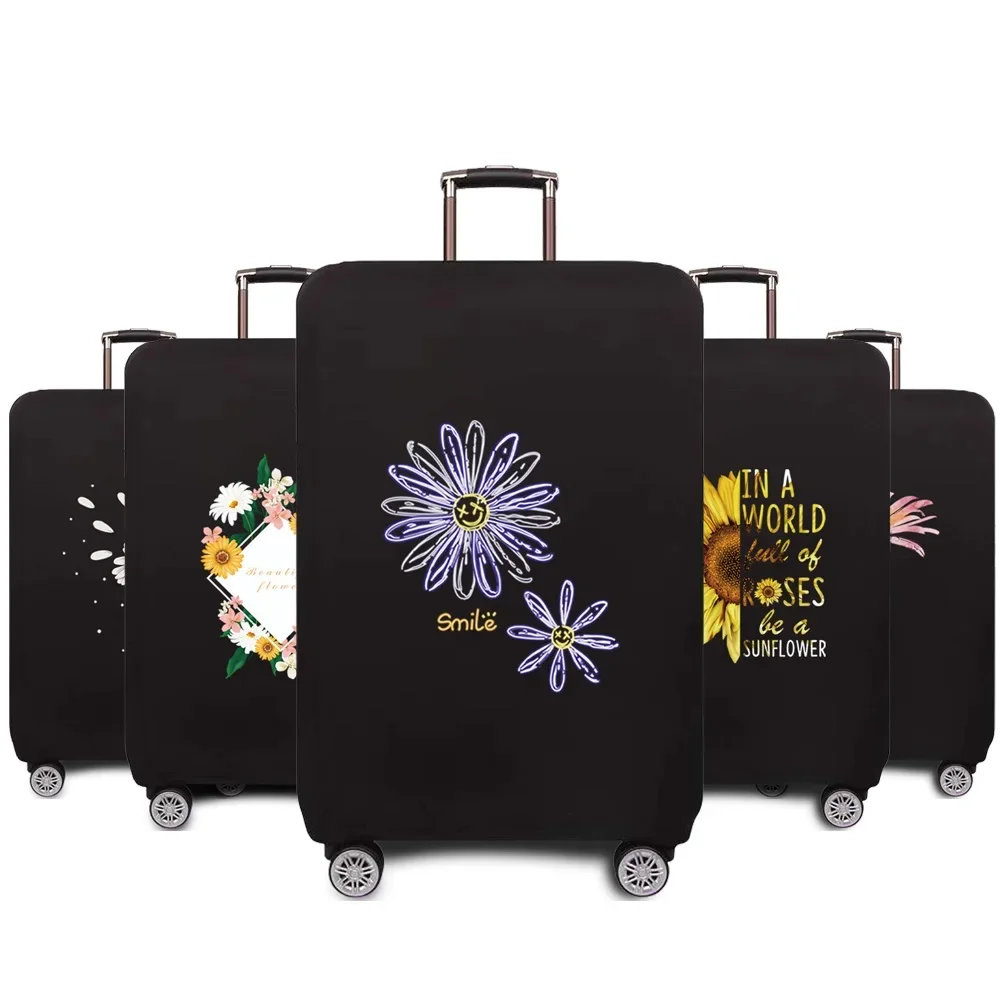 Suitcase Cover Luggage Case Suitcase Protective Cover Travel  Daisy Pattern SeriesElastic Luggage Dust Cover 18-32 Suitcase