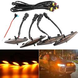 4x Front Grill Lights For 2014-2023 Toyota 4Runner TRD Pro Grille Including SR5 TRD Off-Road Limited TRO Pro Models Raptor Style