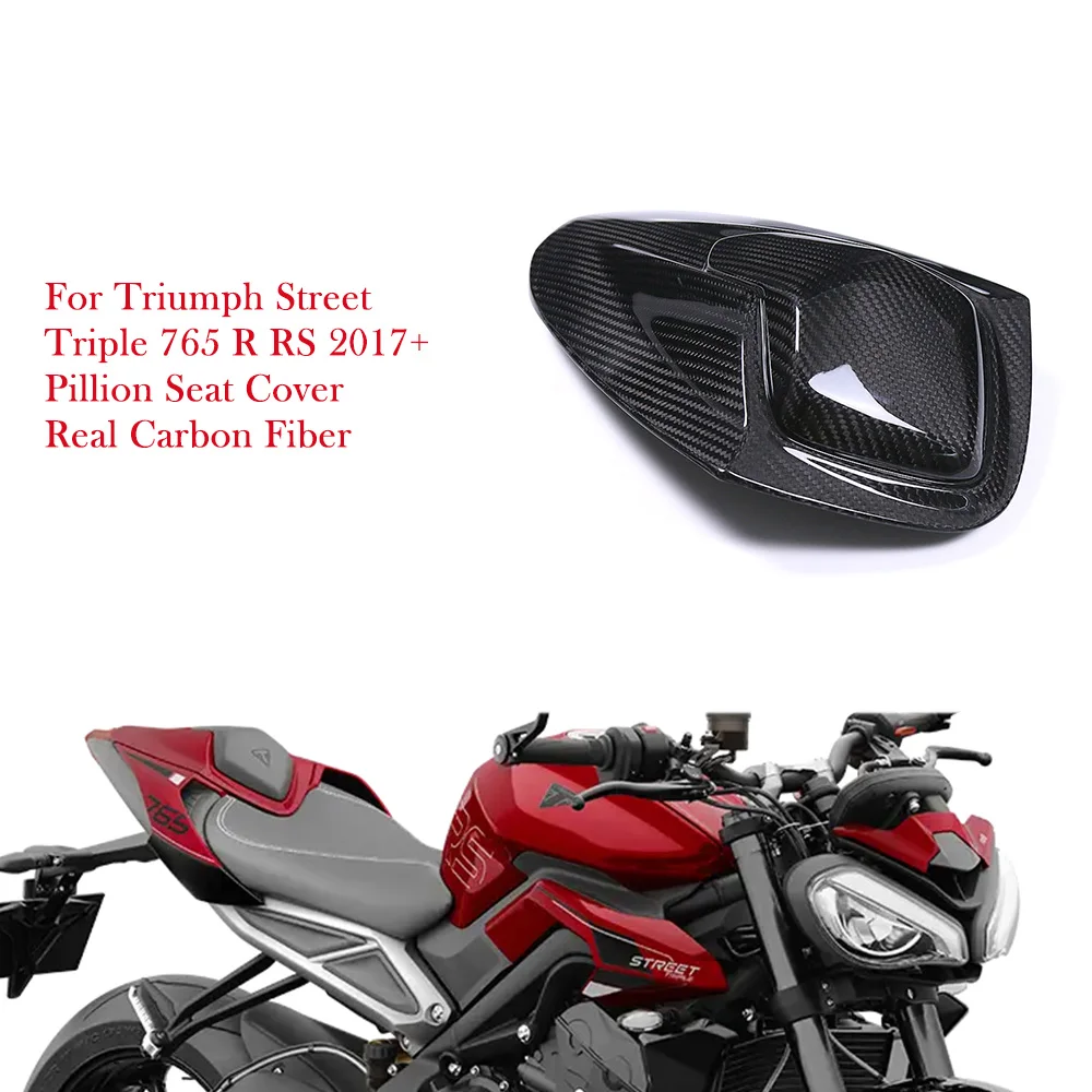 

Для Triumph Street Triple 765 R RS 2019 2020 2021 2022 2023, аксессуары для мотоциклов из углеродного волокна, чехол на сиденье, комплекты обтекателей