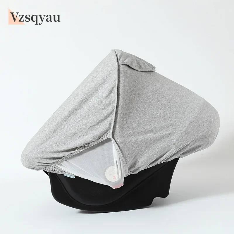 

Breastfeeding Cloth Summer Sunshade Breathable Nursing Towel Pink Grey Universal Mesh Safety Seat Basket Cover For Newborn Baby