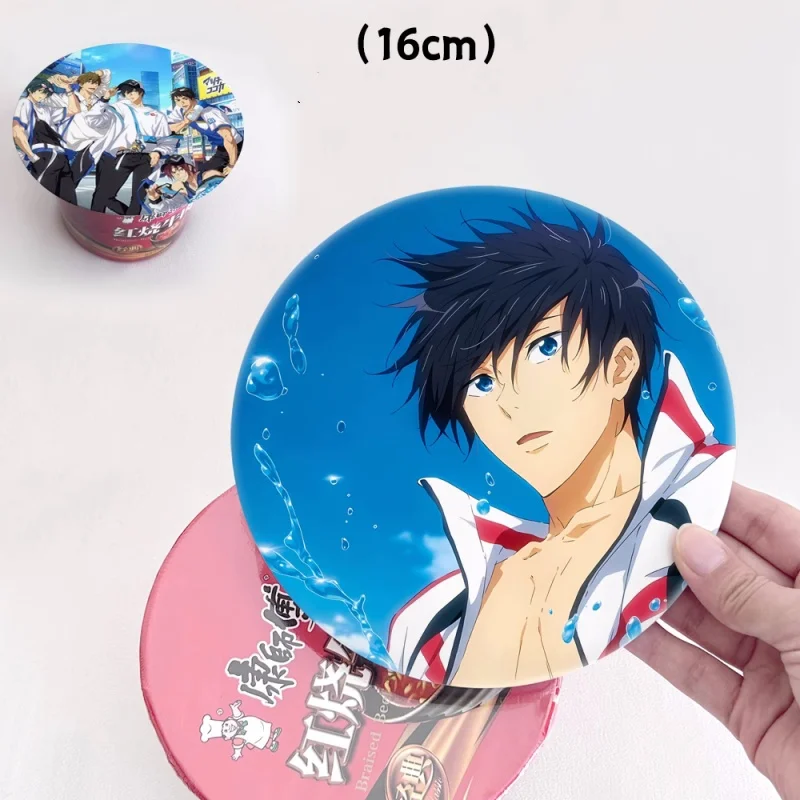 

Rin Matsuoka Free! Nanase Haruka Bedge Collect Bags Badge 16cm Button Brooch Pin Souvenir Stand Figuras Cosplay Gift 7085