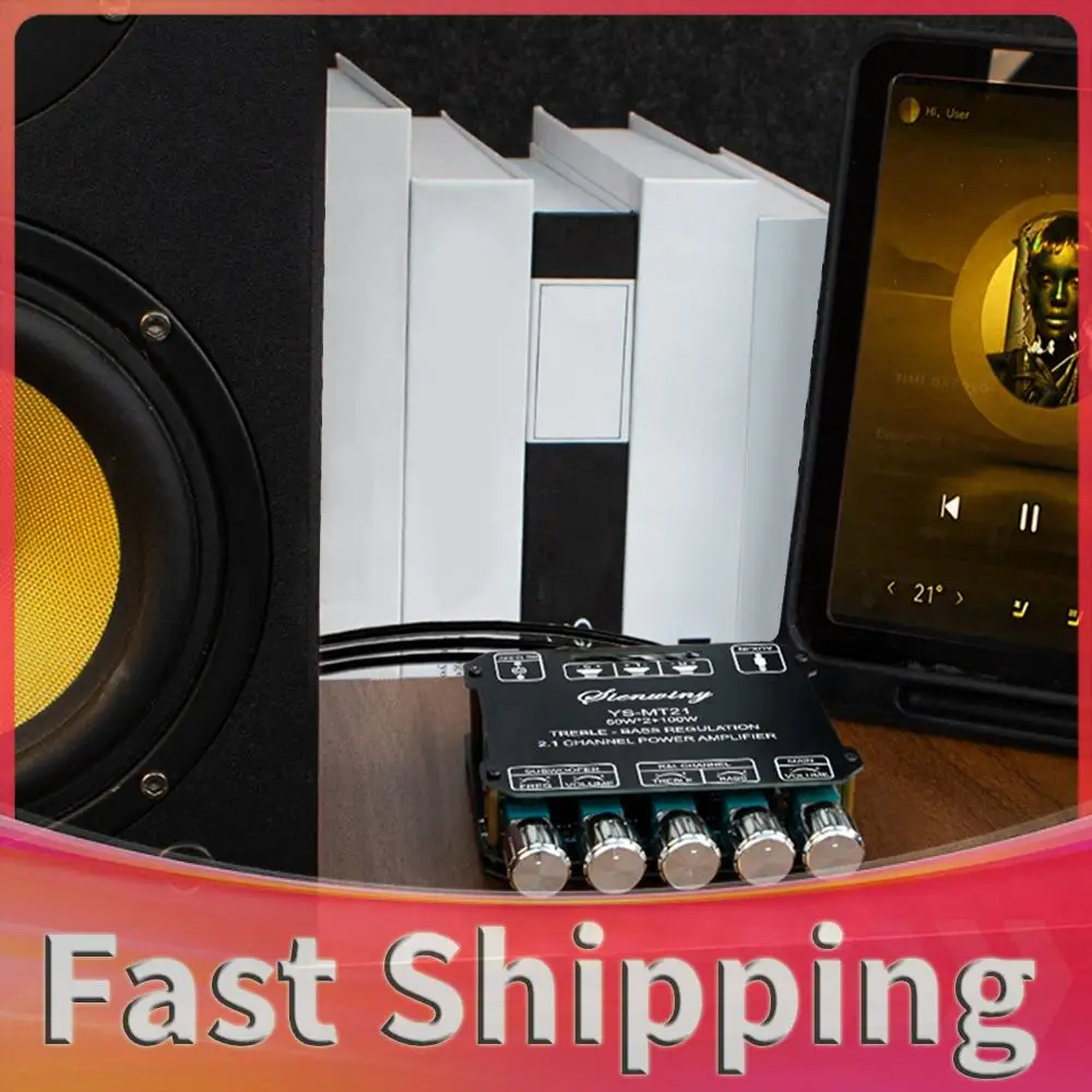 

YS-MT21 2.1 Channel BT Amplifier Board 50Wx2+100W Stereo Audio Amplifier Car Audio BT Amplifier for Home Theater DIY Speakers