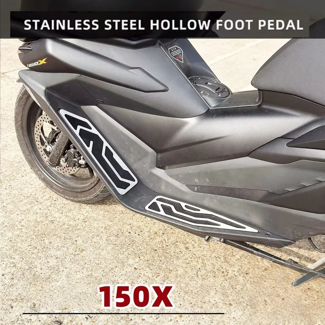 【Perfect fit】For ZONTES 150X stainless steel foot pedals, hollowed-out brushed finish, non-slip and wear-resistant.