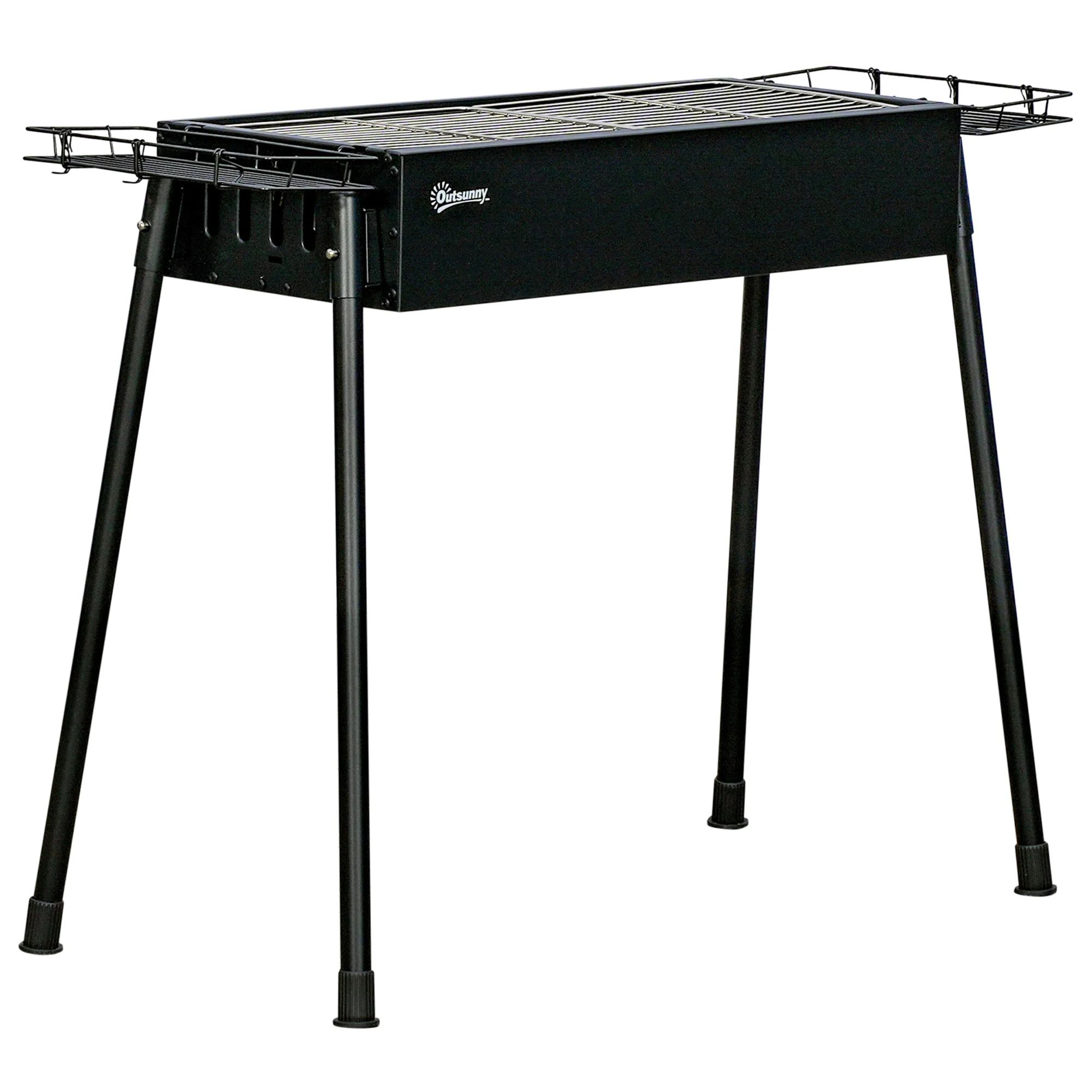Outsunny Barbacoa De 77X30x70 Cm Carbón/Negro , Leroy Merlin - Imagen 2