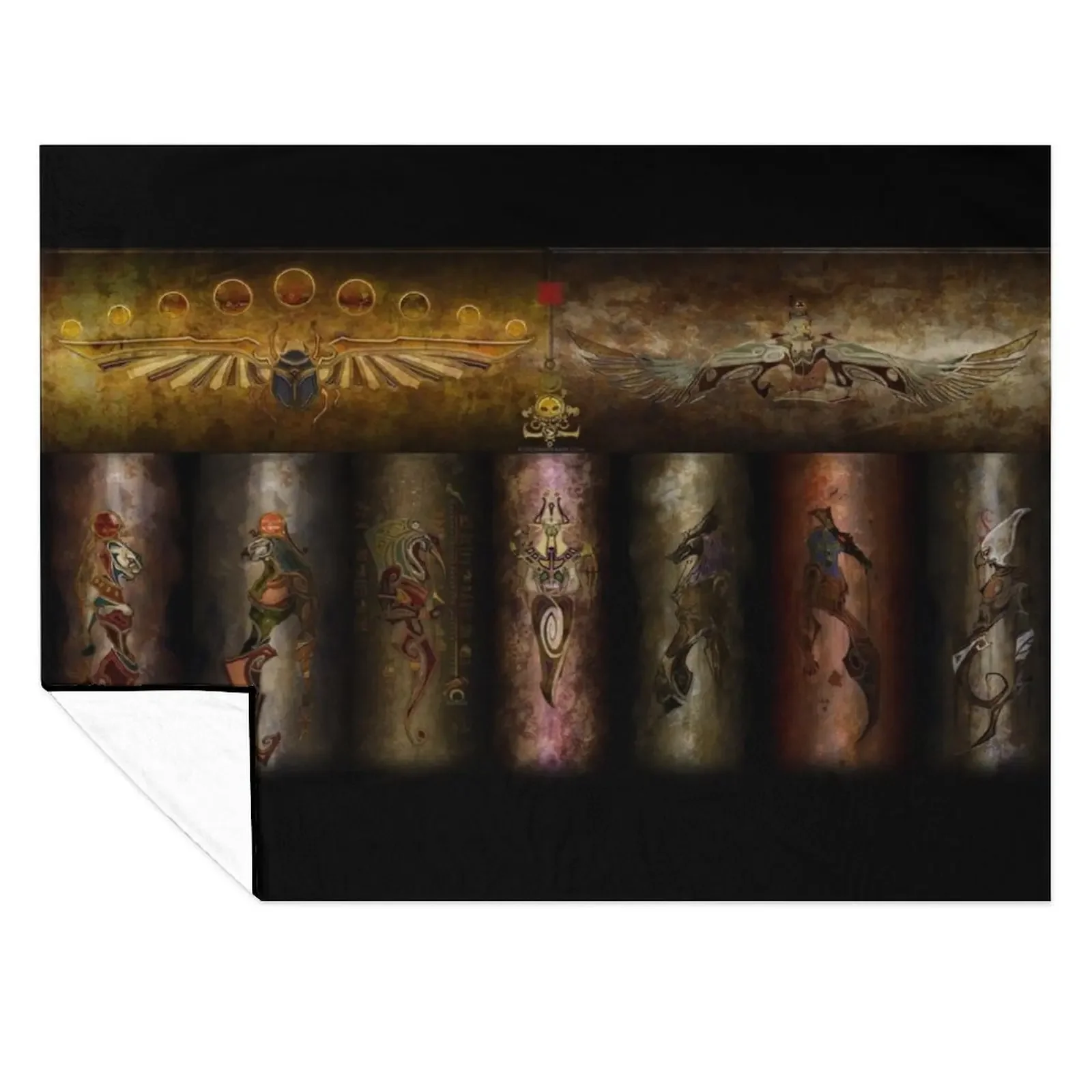 

EGYPTIAN GODS Throw Blanket Luxury St Bed covers Stuffeds Furrys Blankets