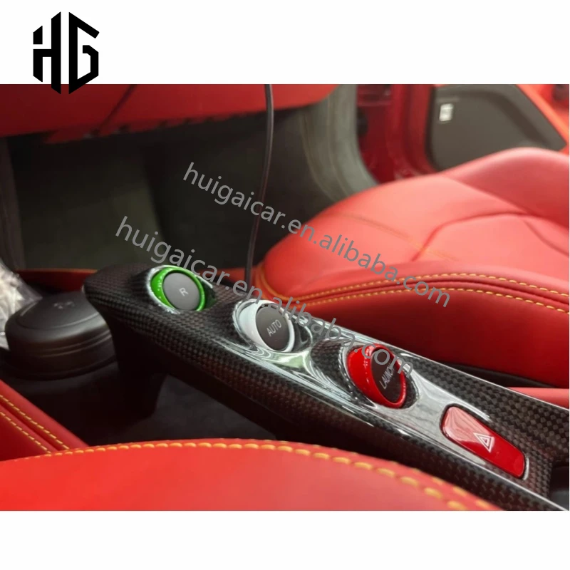 For f8 central control button RHD dry carbon fiber oem style central control cover interior trim body parts for f8
