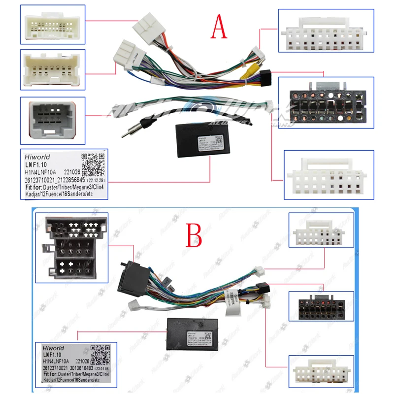 WQLSK para Logan 2 RENAULT SANDERO/LOGAN RENAULT DUSTER Canbus coche 16pin cable de alimentación adaptador de arnés de cableado
