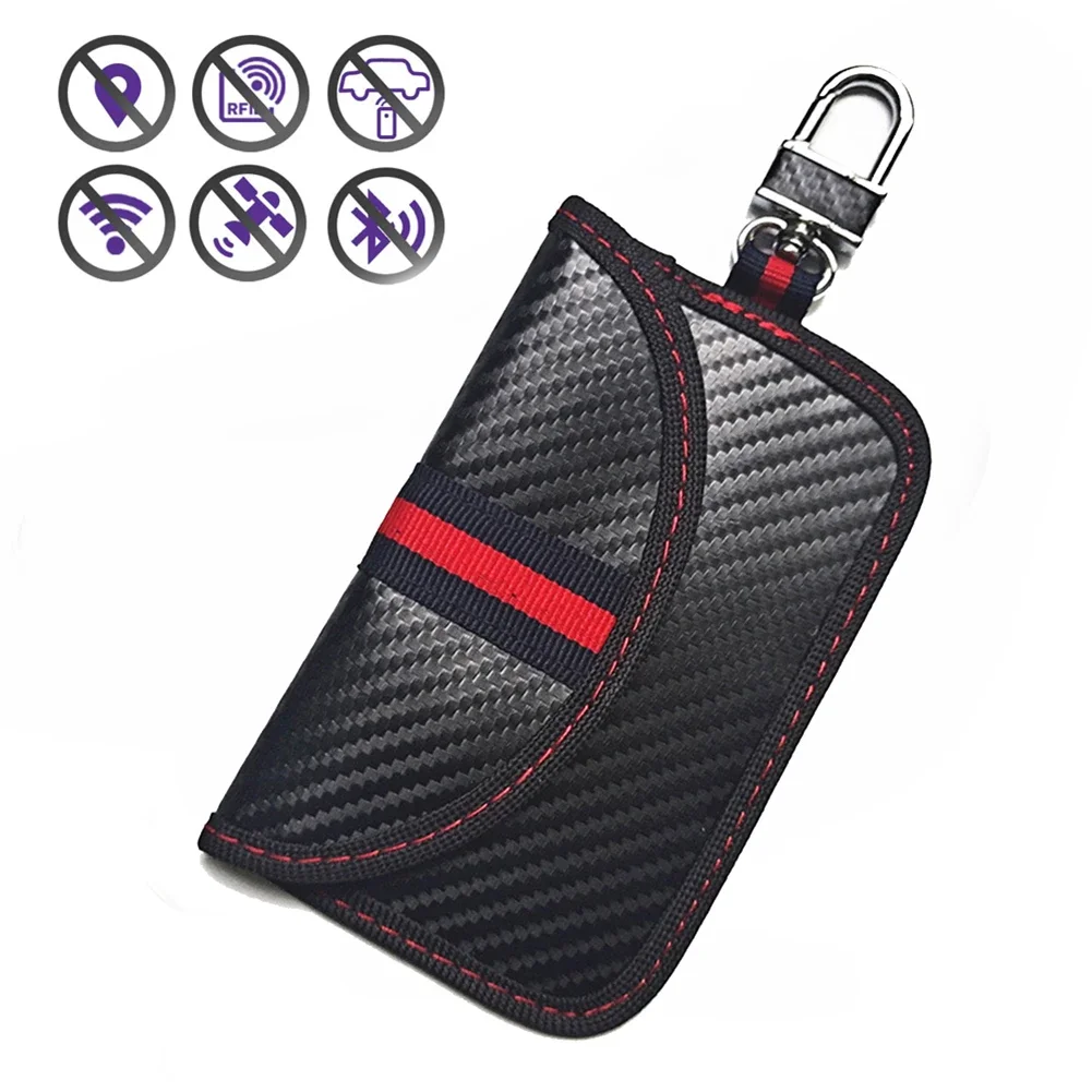 Car Key Signal Blocker Pouch Faraday Cage Fob Pouch Keyless RFID Blocking Bag Car Key Signal Blocker Case