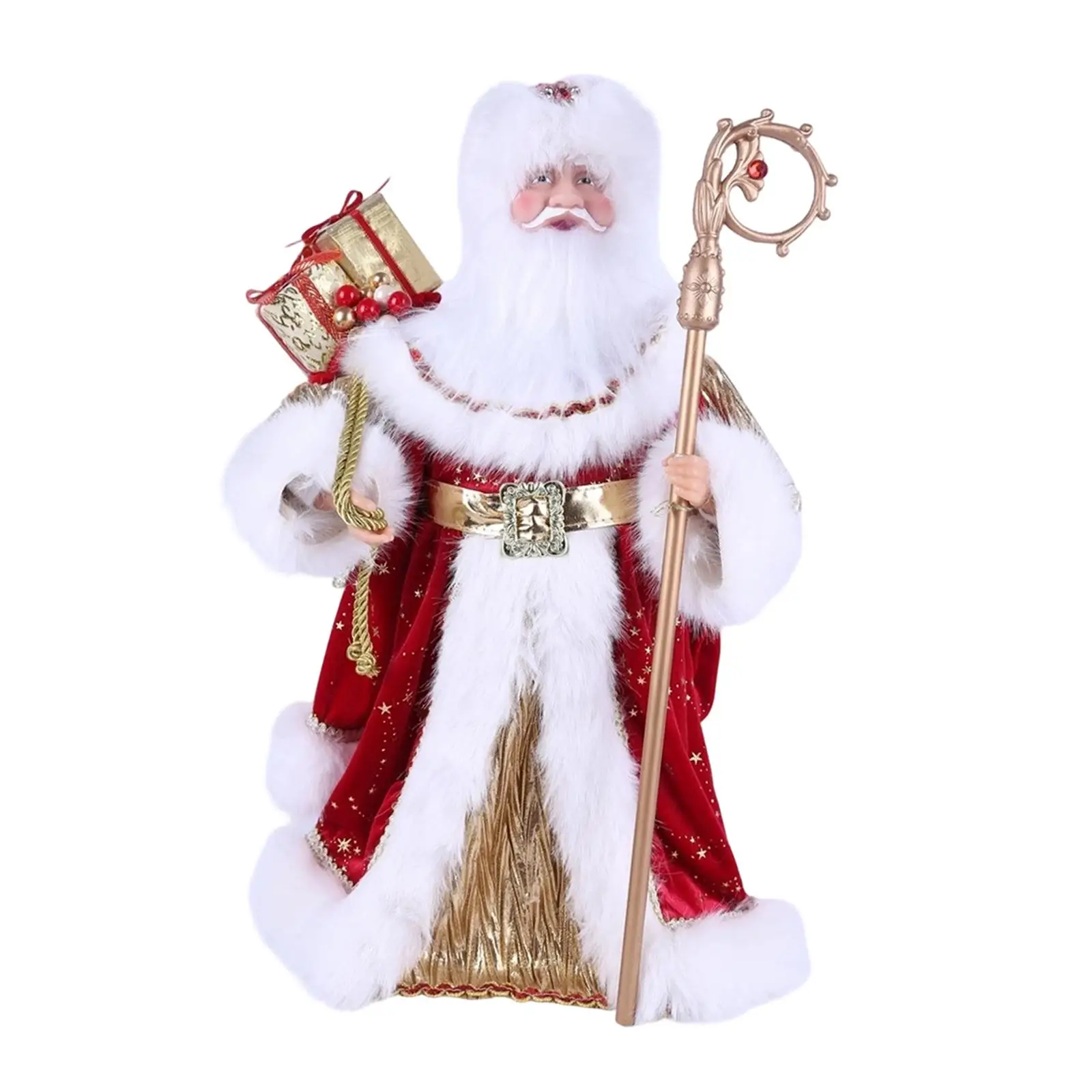Santa Claus Figurines Multicolor Christmas Decor Ornament Tabletop Centerpiece for Holiday Home Decoration and Gift Collectible