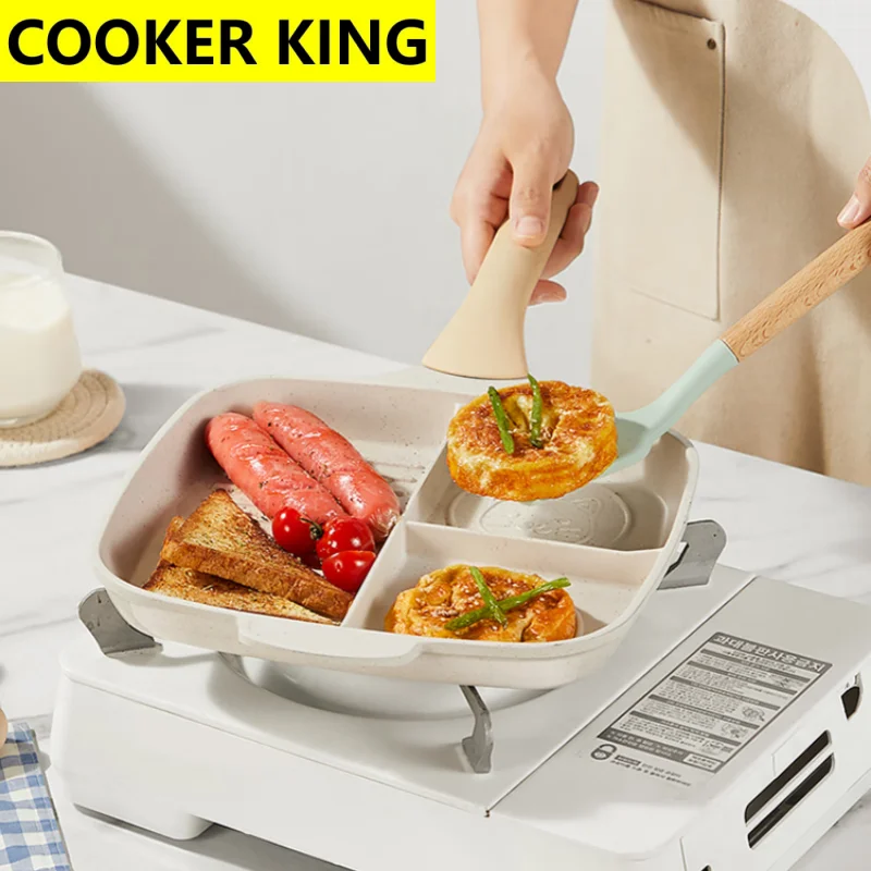 

COOKER KING Aluminum Alloy Non Stick Frying Pan Omelette Pan Cooking Pots Pans Cookware for All Stovetops Induction Hob