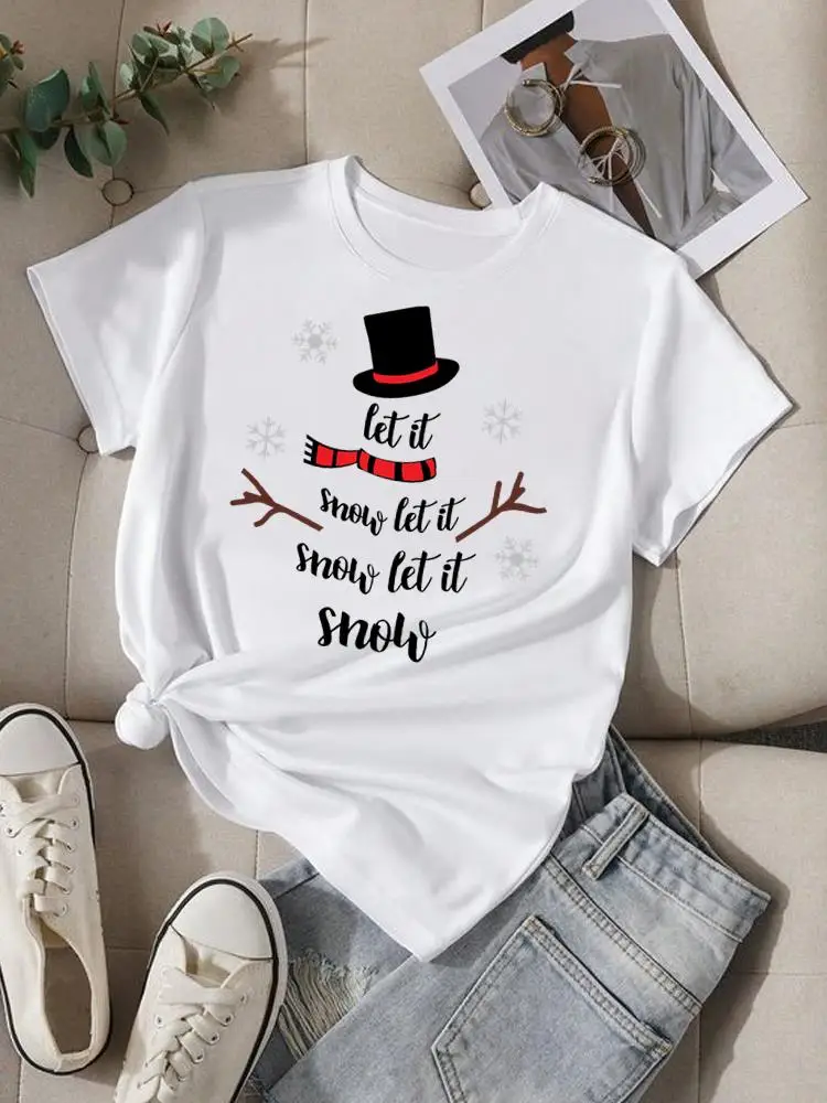 Luipaard Mooie Trend Jaren 90 Stijl Print Vrolijk Kerstfeest Nieuwjaar Top Grafisch T-Shirt Vrouwen Mode Kleding Korte Mouw T-Shirts