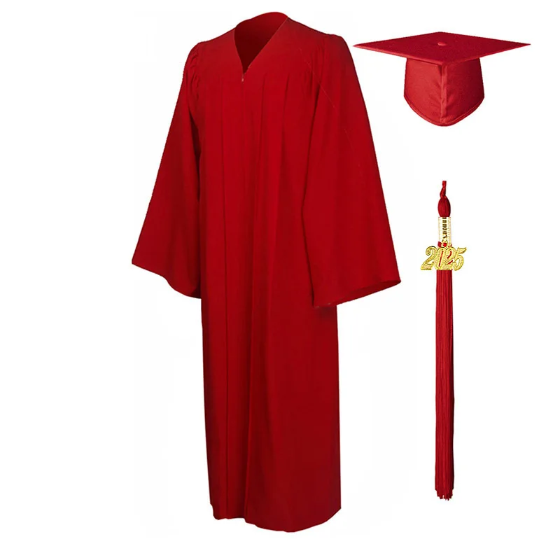 حزمة ثوب التخرج التذكاري لعام 2025 - زي درجة البكالوريوس في المدرسة الثانوية والجامعة، مثالي لحفلات الاستبدال