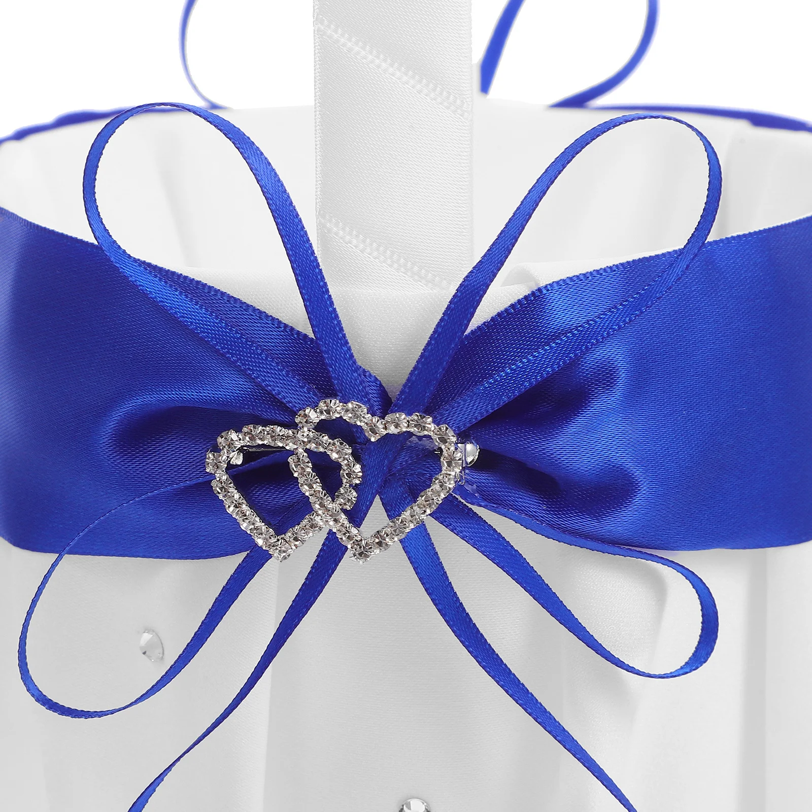 

Bowknot Flower Girl Basket Small Lightweight Portable Decorative Wedding Basket for Holding Flowers Rose Petals Elegant Party