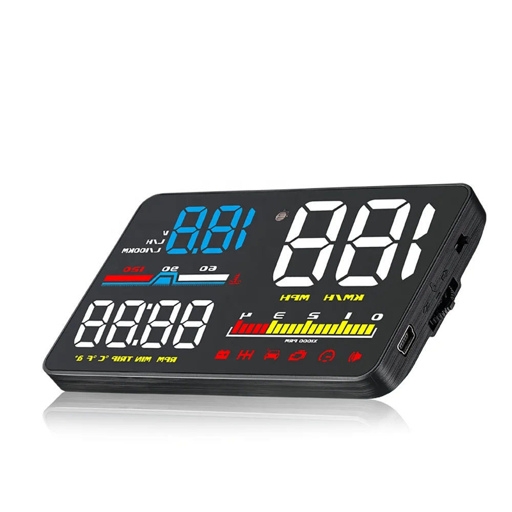 5.5 Inch Heads up Display D5000 Car LED HUD Speed OBDII Universal Diagnostic Projection Hud