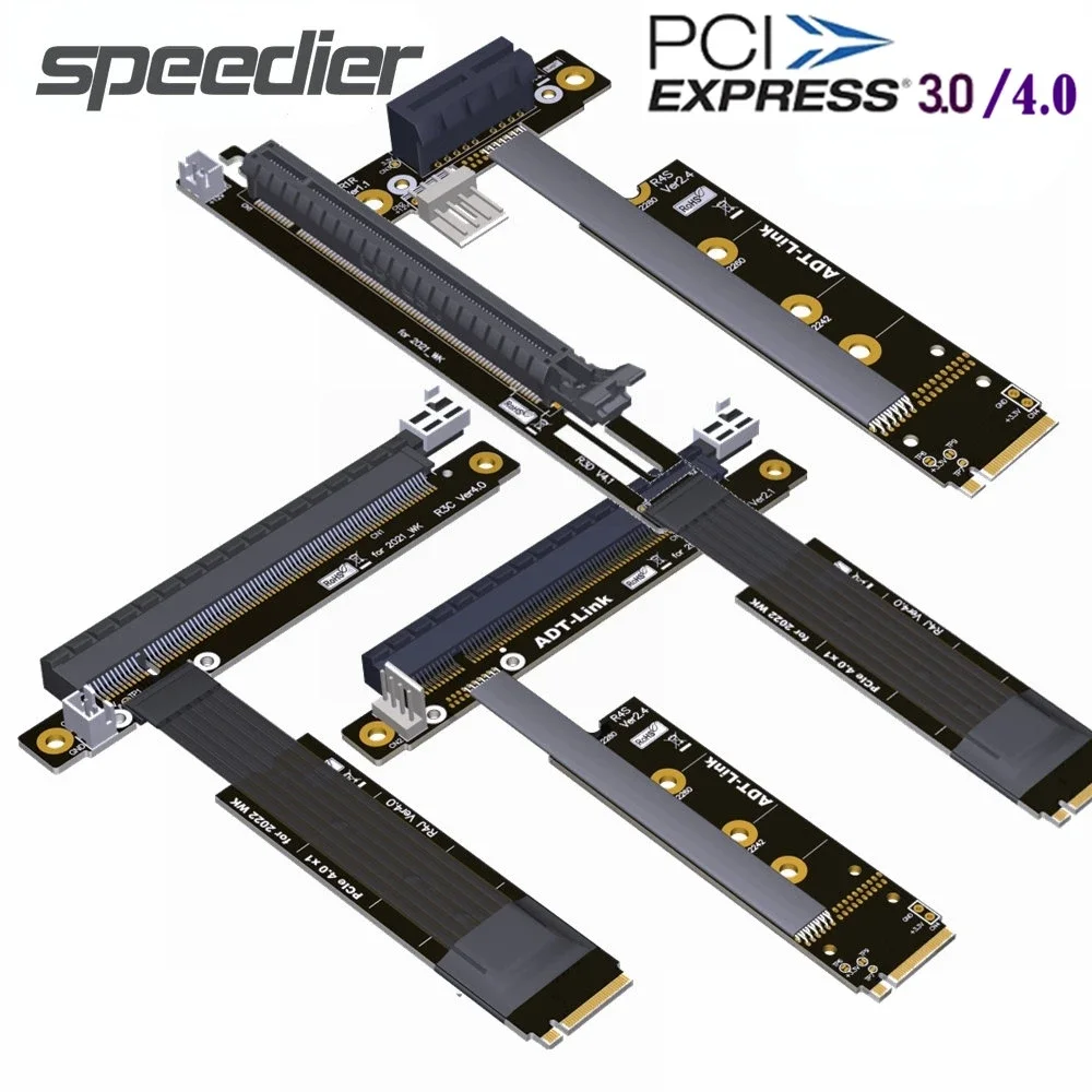 

25 см 35 см M.2 NVMe к PCI Express 3,0 4,0x16 Удлинительный кабель PCIE Райзер удлинитель адаптер Jumper Mining GPU видеокарты