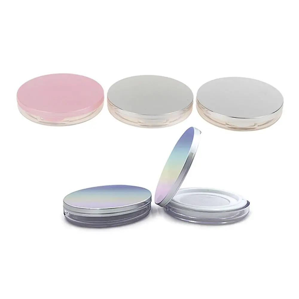 Multifunction Round Makeup Box Reusable Portable Bulk Powder Box With Mirror Durable Makeup Powder Case Girl