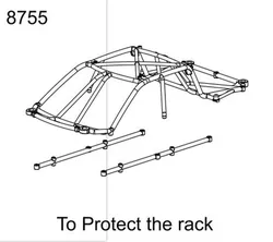 ZD Racing MX-07 1/7 RC Car per proteggere gli accessori delle parti del rack 8755