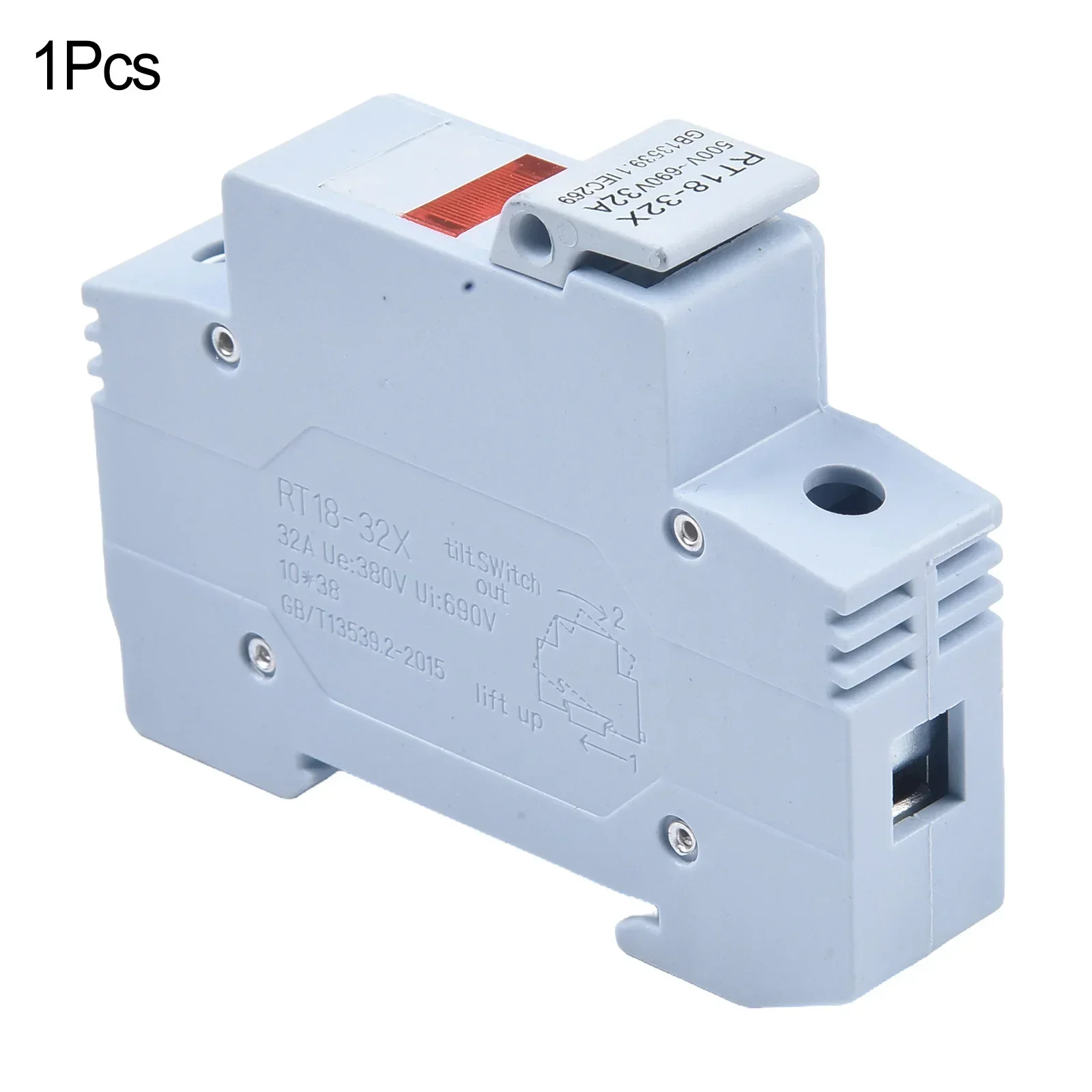 

RT18-32X 1P 32A 10x38mm DIN Rail Mount Fuse Holder Base With LED Light Fuse Components Home Improvement Electrical Equipment