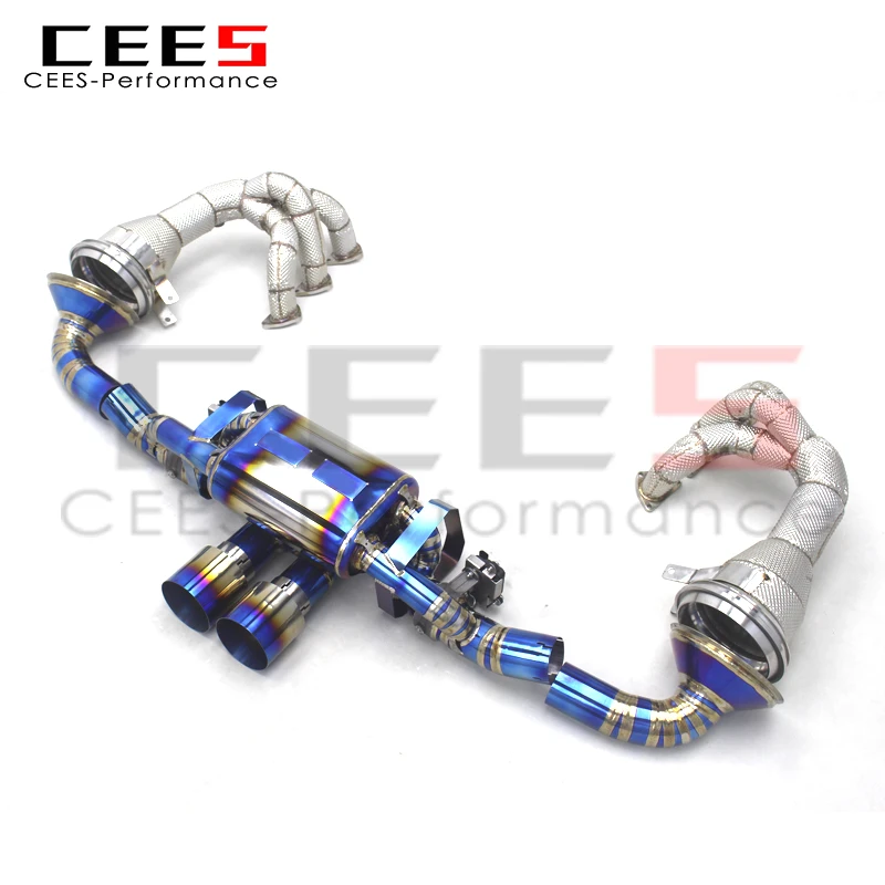 CEES Full exhaust titanium Catback Exhaust Manifold  For Porsche 911 992 GT3 RS 4.0 2017-2023 escape car exhaust pipes