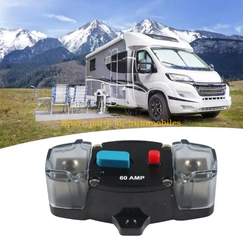 H58F كتلة العاكس القابلة لإعادة الضبط حامل الصمامات المضمنة قطاع دارة إعادة تعيين يدوي لحماية أنظمة ستيريو محركات التصيد #4