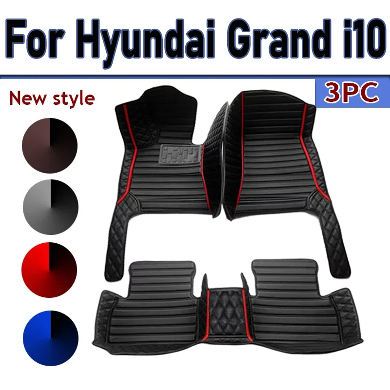 Customized Artificial Leather Car Floor Mat For Hyundai Grand i10 2020 2021 2022 2023 Protect Your Vehicle's Interior Accessory