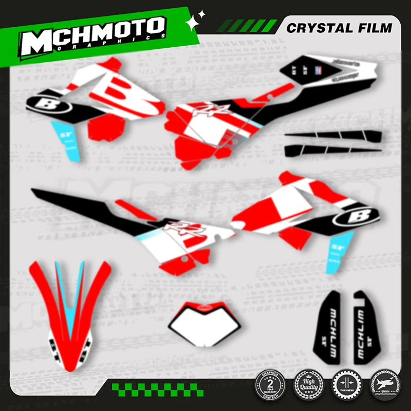 MCHMFG Motorcycle Team Motorcycle Decal Stickers For Beta RR 2018-2019 2018 2019 250 300 350 -009