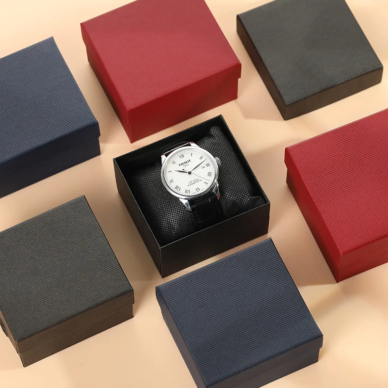 

Набор из 12 черных подарочных коробок для часов и украшений, декоративные бумажные коробки для браслетов и аксессуаров