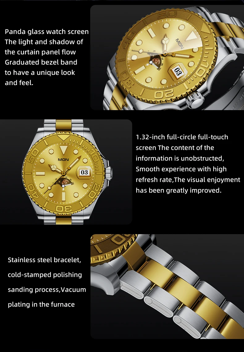 Aiweile AW46 New Style Smart Watch For Men Bluetooth Voice Wireless Fitness AMOLED Sport Business Watch For Gift