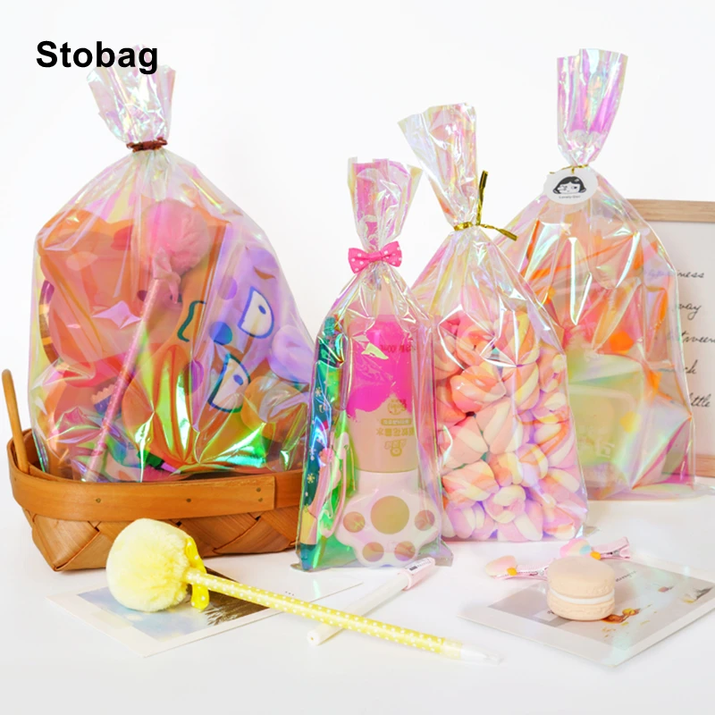 

StoBag 50pcs Cellophane Pouches Candy Packaging Transparent Plastic Bags Gift Baking Party Christmas Wedding Birthday Favors