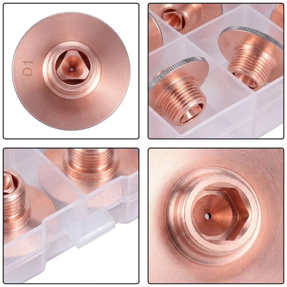 10pcs Copper Nozzle Set 1.0-3.0mm Aperture Single Layer D28mm For M11 Thread For Metal Plate Machine Welding Equipment