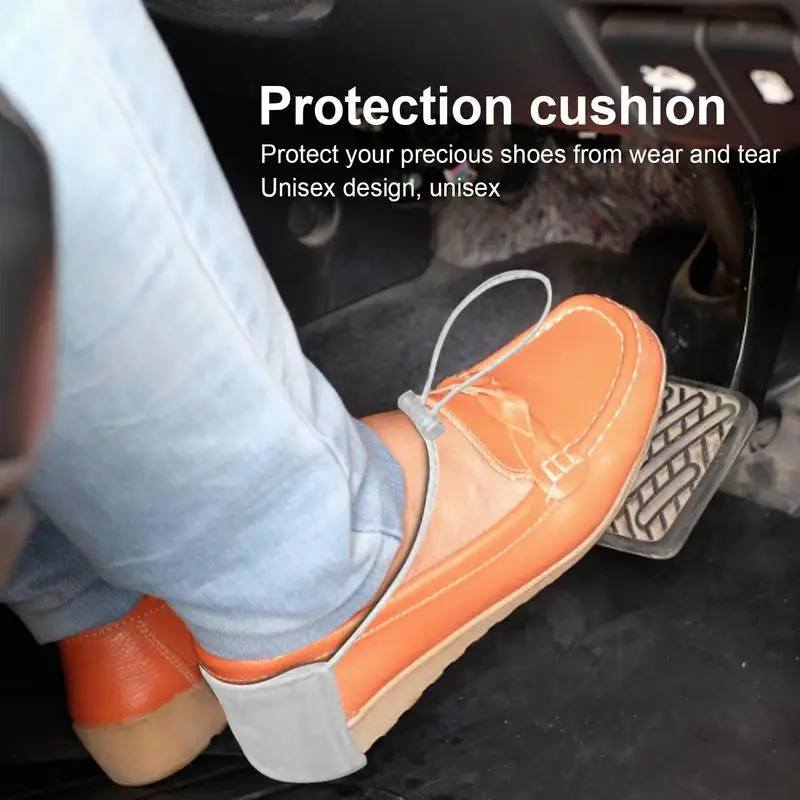 Driving Shoe Heel Protector Unisex Wearproof Shoe Heel Protection Tool With Bungee Cord Reusable Shoes Heel Cover Mat For Flats