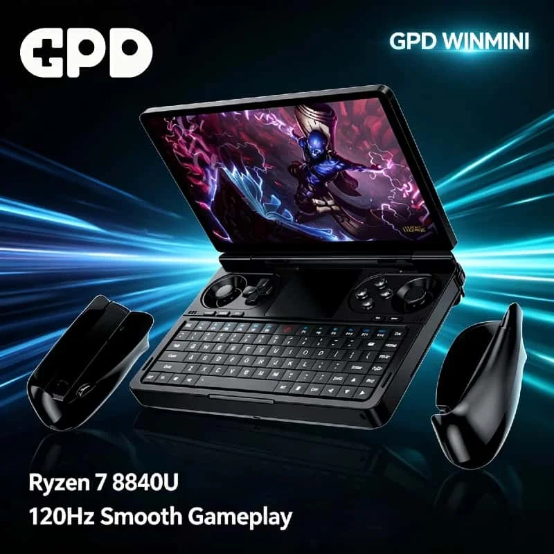 GPD WIN Mini 2026 Ryzen 7 8840U, Laptop para Juegos de 7 Pulgadas, 16GB RAM, 1TB ROM, Mini PC de Bolsillo, Consola de Juegos Portátil