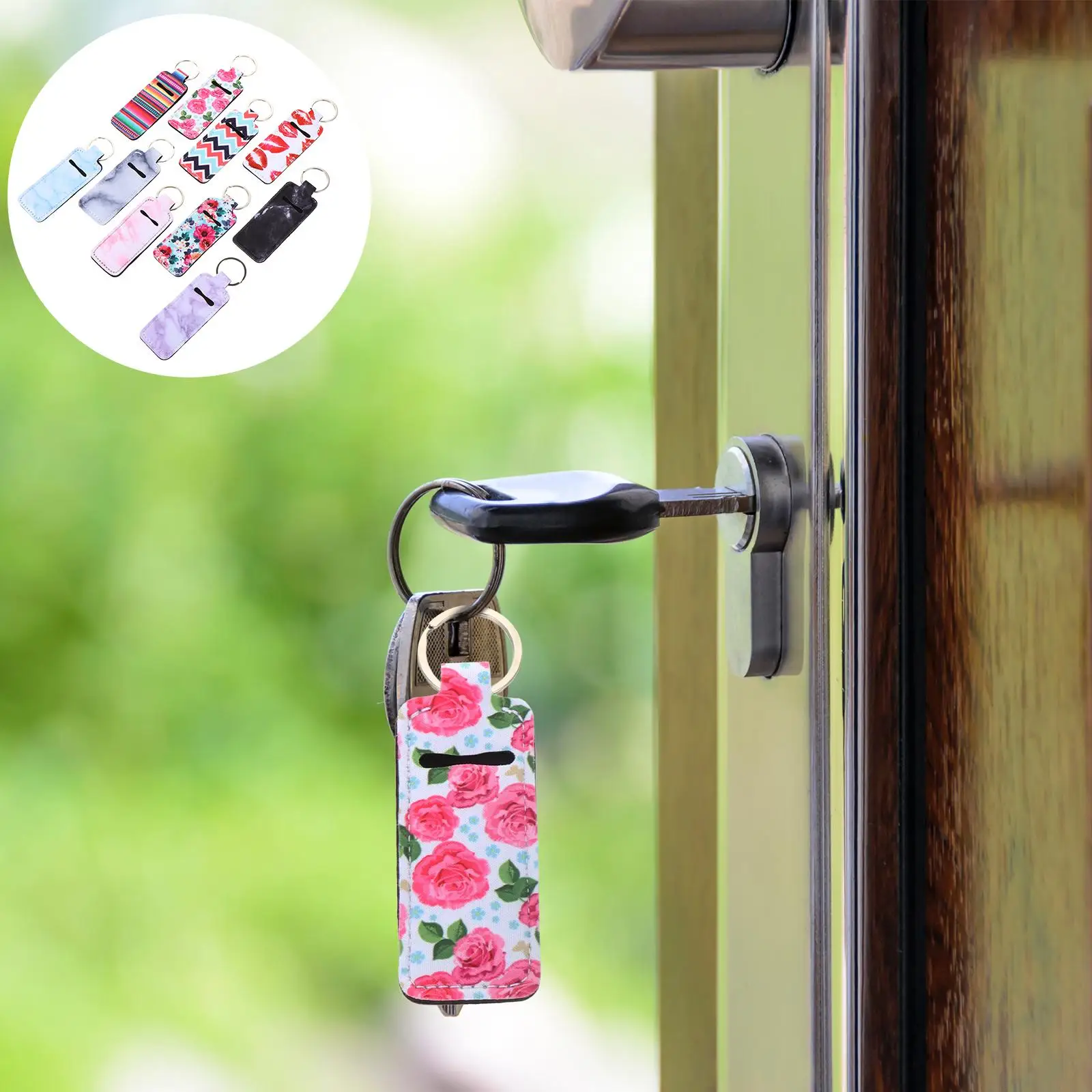 10pcs Chapstick Keychain Holders Clip-on Lipstick Keychain Holders for Travel