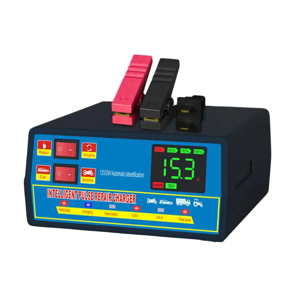 

Battery Maintenance Automatic Battery Charger Dual Mode Charger Black Red Floating Charge High Universality Fitment