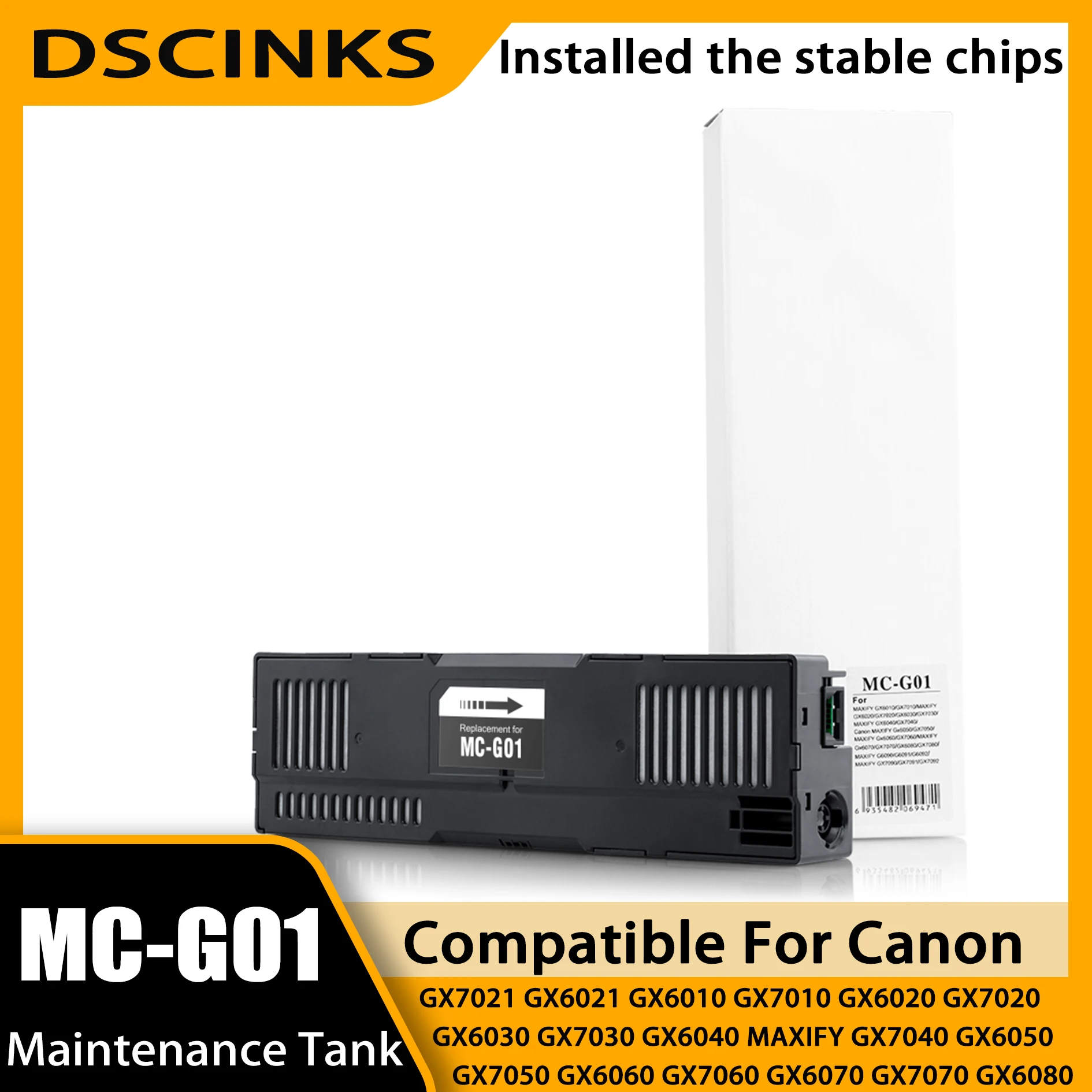 

MC-G01 Maintenance Cartridge Compatible For Canon MAXIFY GX7021 GX6021 GX7020 GX6020 GX6010 GX7010 G6091 G6092 GX7090 Printer