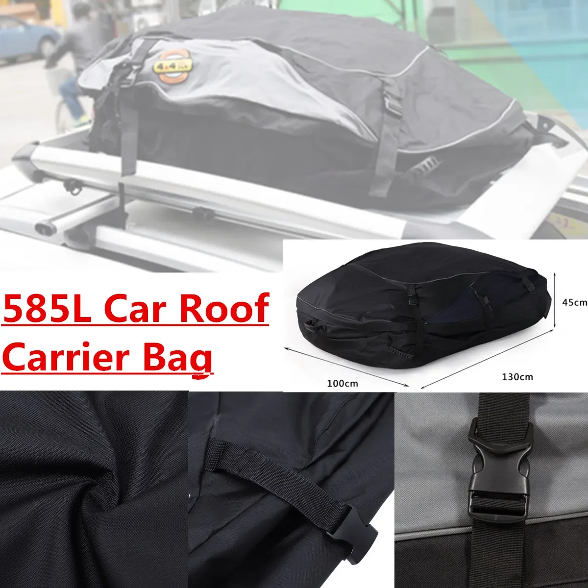 130X100X45cm Car Roof Top Bag  Roof Top Bag  Rack Cargo Carrier Luggage Storage Travel Waterproof  SUV Van for Cars