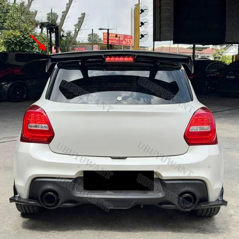 For Suzuki SWIFT Sport ZC33S 2018+ Rear Trunk Lip Carbon Fiber Wing Spoiler Car Styling