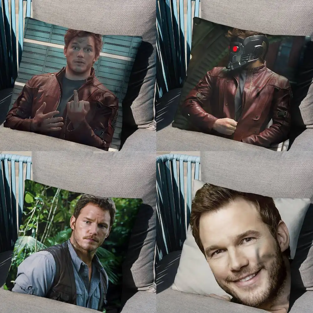 Funny C-Chris Pratt Pillow Case Pillow Case Living Room Sofa Cushion Cover Suitable For Home Bedroom Room Decoration