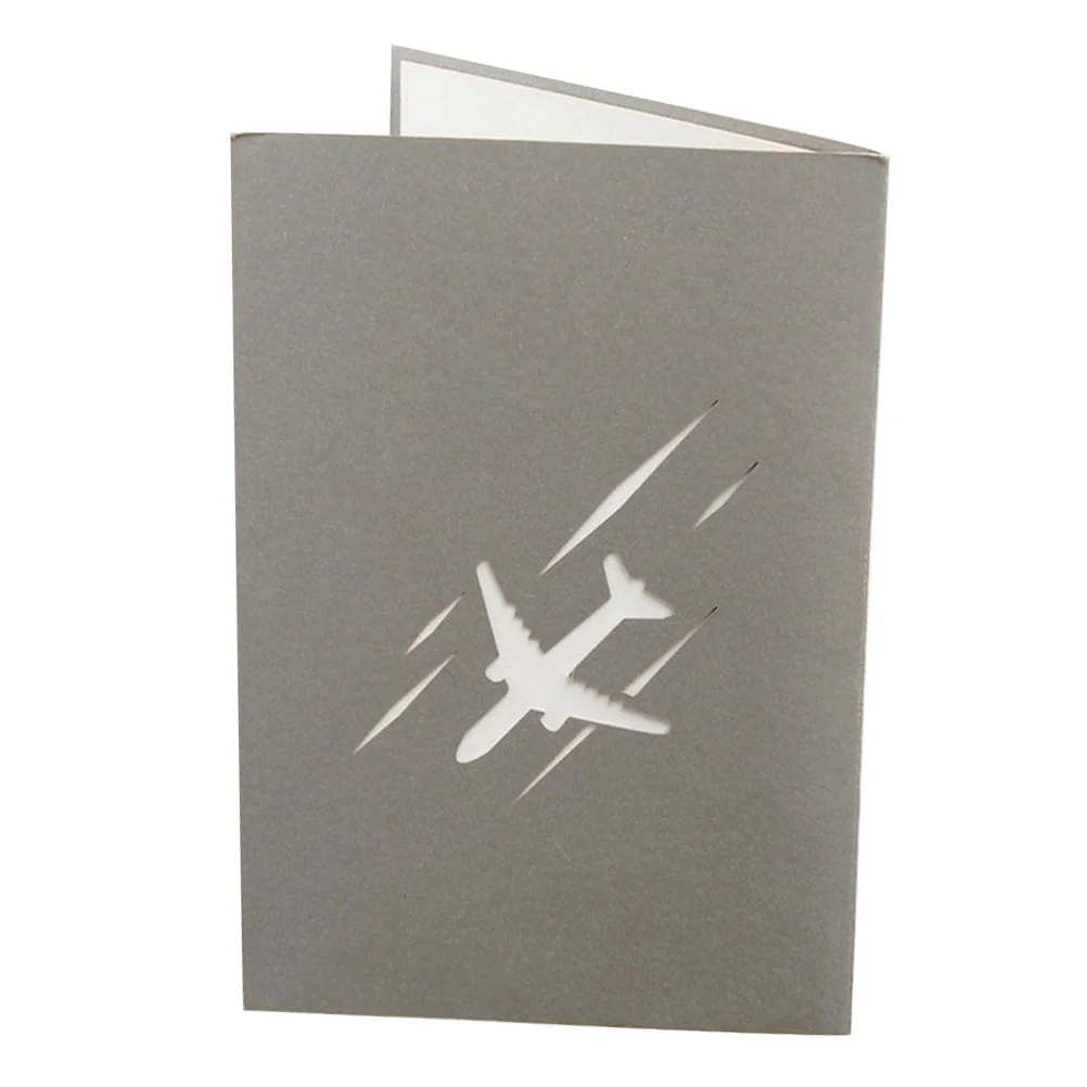 

3D Aircraft Birthday Greeting Card Creative Handcraft Up Design Expressing Wishes Unique Craft for Birthday Gift