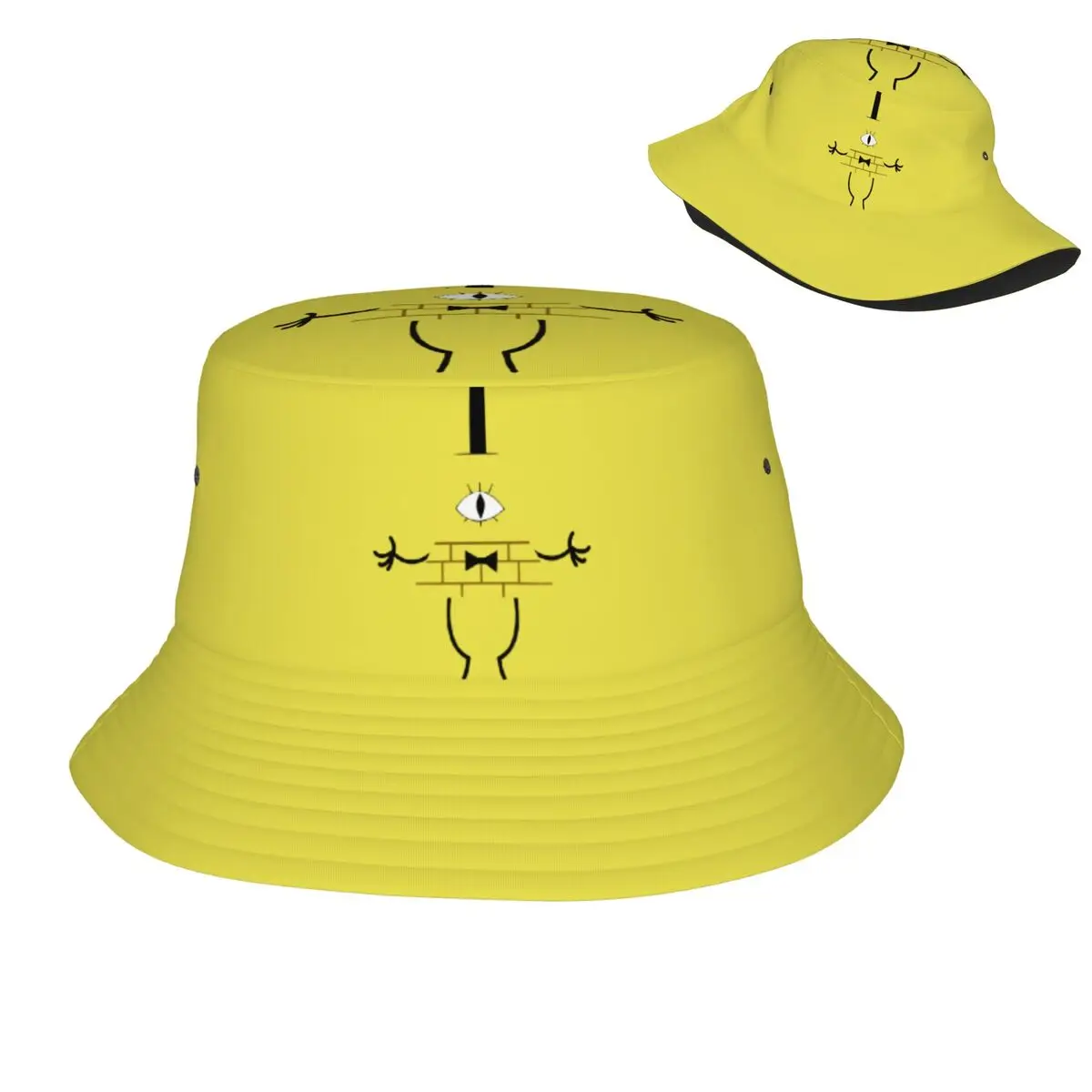 

Summer Bob Hat Gravity Falls Bill Cipher for Men Women Fisherman Caps Beach Cotton Bucket Hat Outdoor Fishing Cap