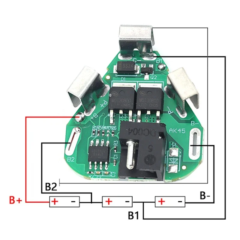 1/5/10Pcs 3S 12.6V Green BMS High Current Board 12V Electric Drill Battery Pack Short Circuit Temperature Protection PCB