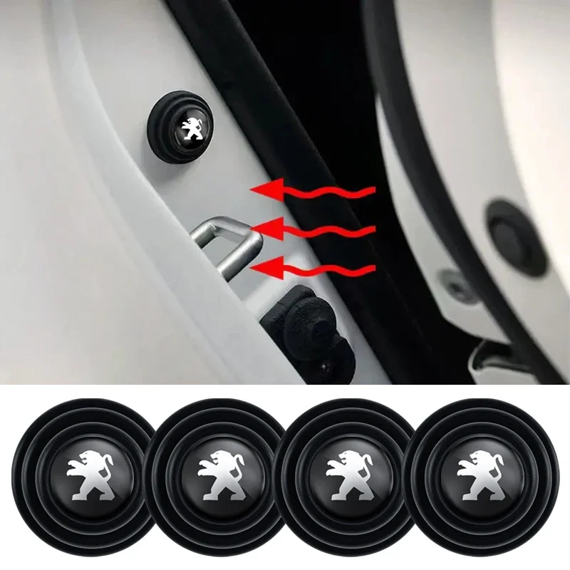 4Pcs Car Door Anti-shock Pad Anti-noise Buffer Gasket Auto Interior For Peugeot 208 3008 308 2008 5008 207 4008 107 508 607 406