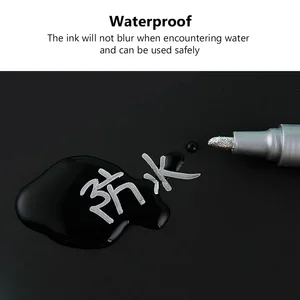 6 Stcs Dwater Proof Water Color Permanent Farbe Wasser weiße Markierungen Reifen Reifen Gummistofffarbe Metall 12 Farben Stifte Farbe Marker 12 Hauptverkaufs -Cricut -Marker - №10