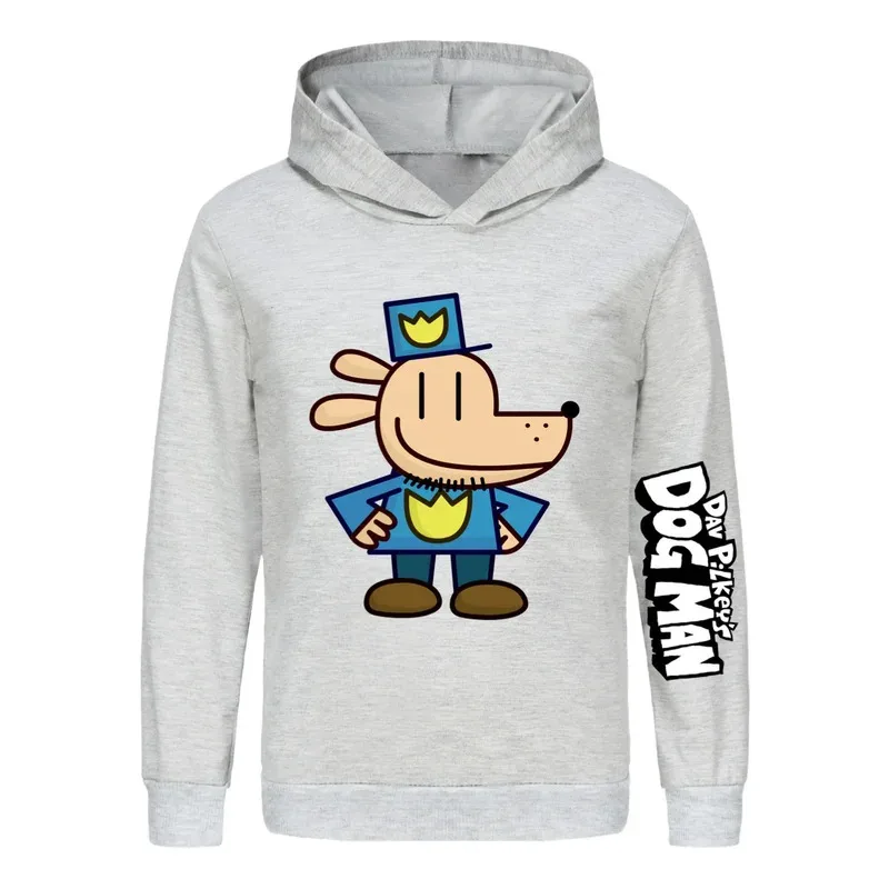 L2025L 할로윈 신상 아동 패션 만화 도그맨 의류 프린트 스웨터 아기 소녀 후디 스웨트셔츠 소년 긴팔 코트