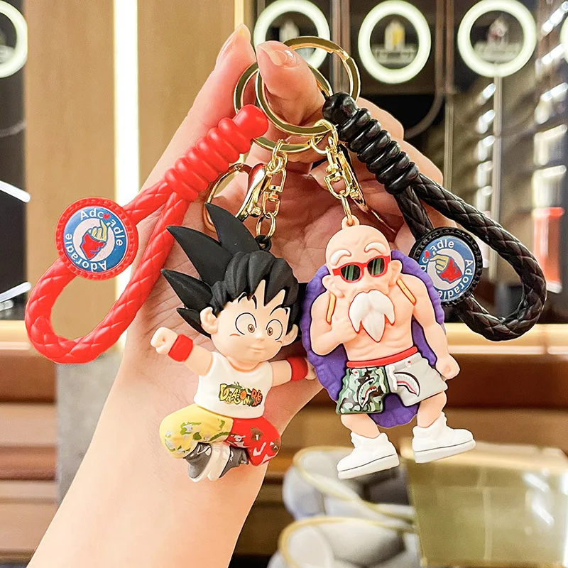 LLavero de PVC de Anime DRAGON BALL, llavero creativo de dibujos animados, bolsa, accesorios para coche