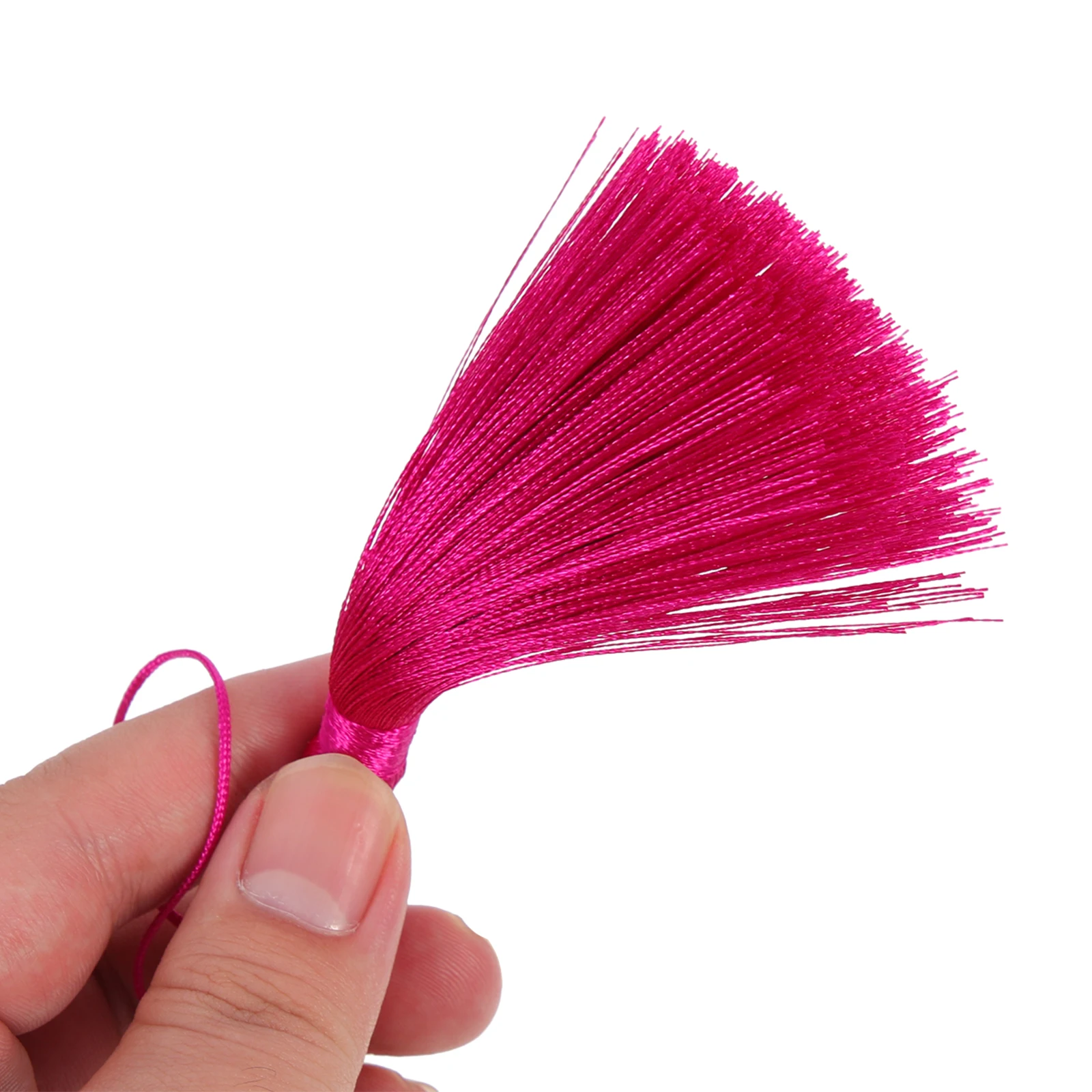 

25Pcs Polyester DIY Tassels with Hanging Rope Keychain Jewelry Making Craft Accessories Decorative Charms Decorative Tassel
