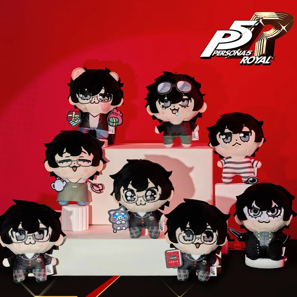 Auf Lager Original SEGA Persona 5 Protagonist × Okawa Bukubu Plüsch 11CM Schlüsselanhänger Trendiges Sammlerstück Spielzeug Geburtstagsgeschenk Ornament