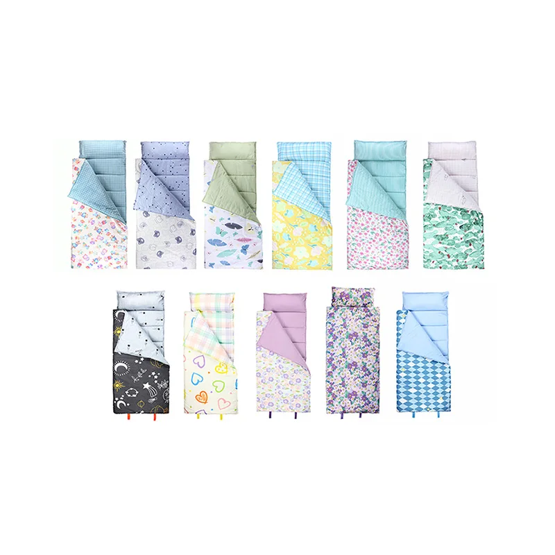 High Quality Toddler Nap Mat Children's Sleeping Bag With Removable Pillow for Preschool Daycare and Sleepover