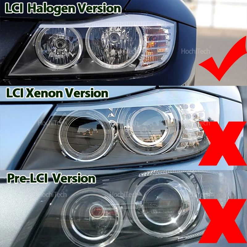 Headlight Bulbs Angel Eyes Marker Lights Bulbs for BMW E90 E91 LCI Halogen Headlight 2009-2011 CSL CS Style Lemon Yellow Color